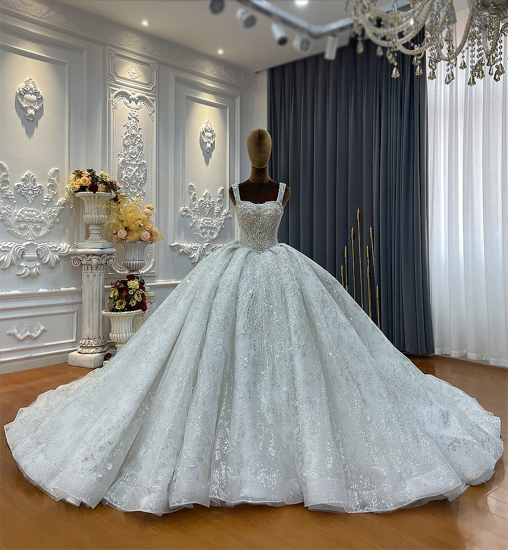 تخصيص NS4997 أماندا نوفيس صور حقيقية الأشرطة فستان الزفاف الأميرة #6