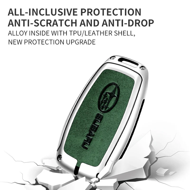 Car Zinc Alloy Key Case Bag For Subaru Brz Wrx Xv Ascent Forester Outback Impreza Legacy Car Metal Key Shell Auto Accessories
