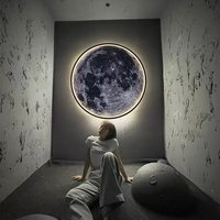 IRALAN Moon Wall Lamp Led Ceiling Lamps Bedroom Bedside Living Room Lamp Decor Home Indoor Lighting Lustre Dimmable Wall Lights