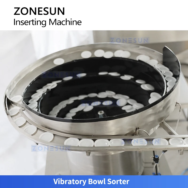 Zonesun Automatic Inner Liner Inserting Machine Cosmetics Jar Liner Applicator Cream Jar Packaging Machine ZS-WIM04