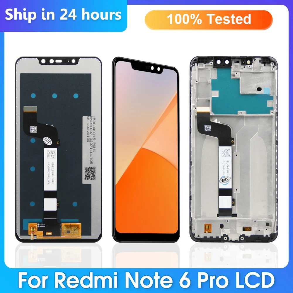 Screen For Xiaomi Redmi Note 6 Pro LCD Display Touch Screen Digitizer For Redmi Note6 Pro Display Assembly Replacement M1806E7TG