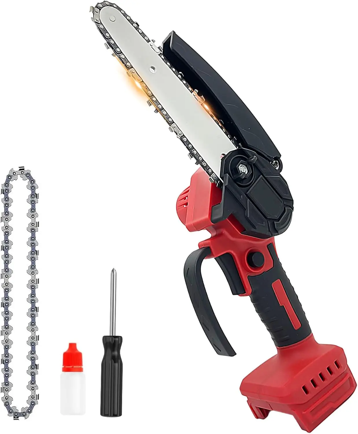 Fit For Milwaukee 18V Battery Brushless Electric Chainsaw 8 Inch Cordless Chain Saw Pruning Wood Cutting Power Tools