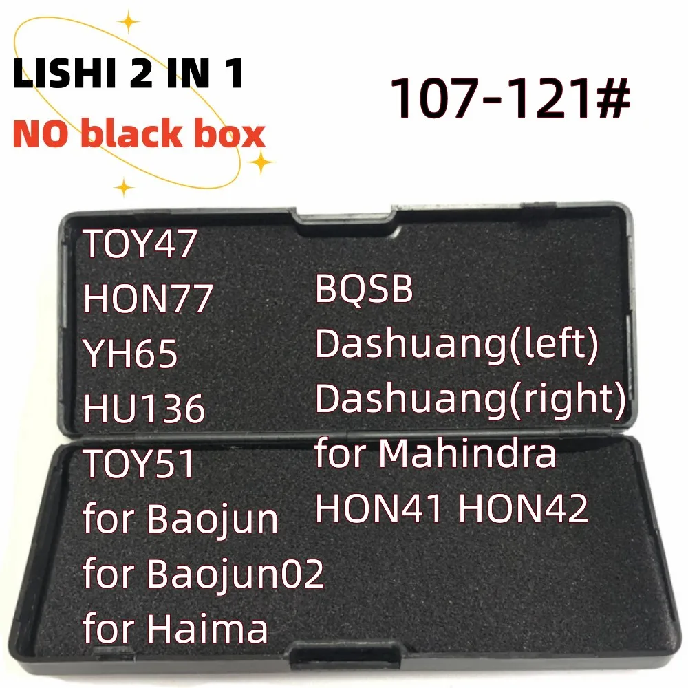 No black box LiShi 2 in 1 TOOLS TOY47 HON77 YH65 HU136 TOY51 for Baojun Baohun02 Haima BQSB Mahindra HON42 HON41 FOR Locksmith