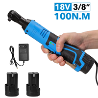 18V Cordless Electric wench 100Nm Right Angle Ratchet Wrenches Impact Rechargeable 3/8 Inch Car Repair oils Set Angle wench