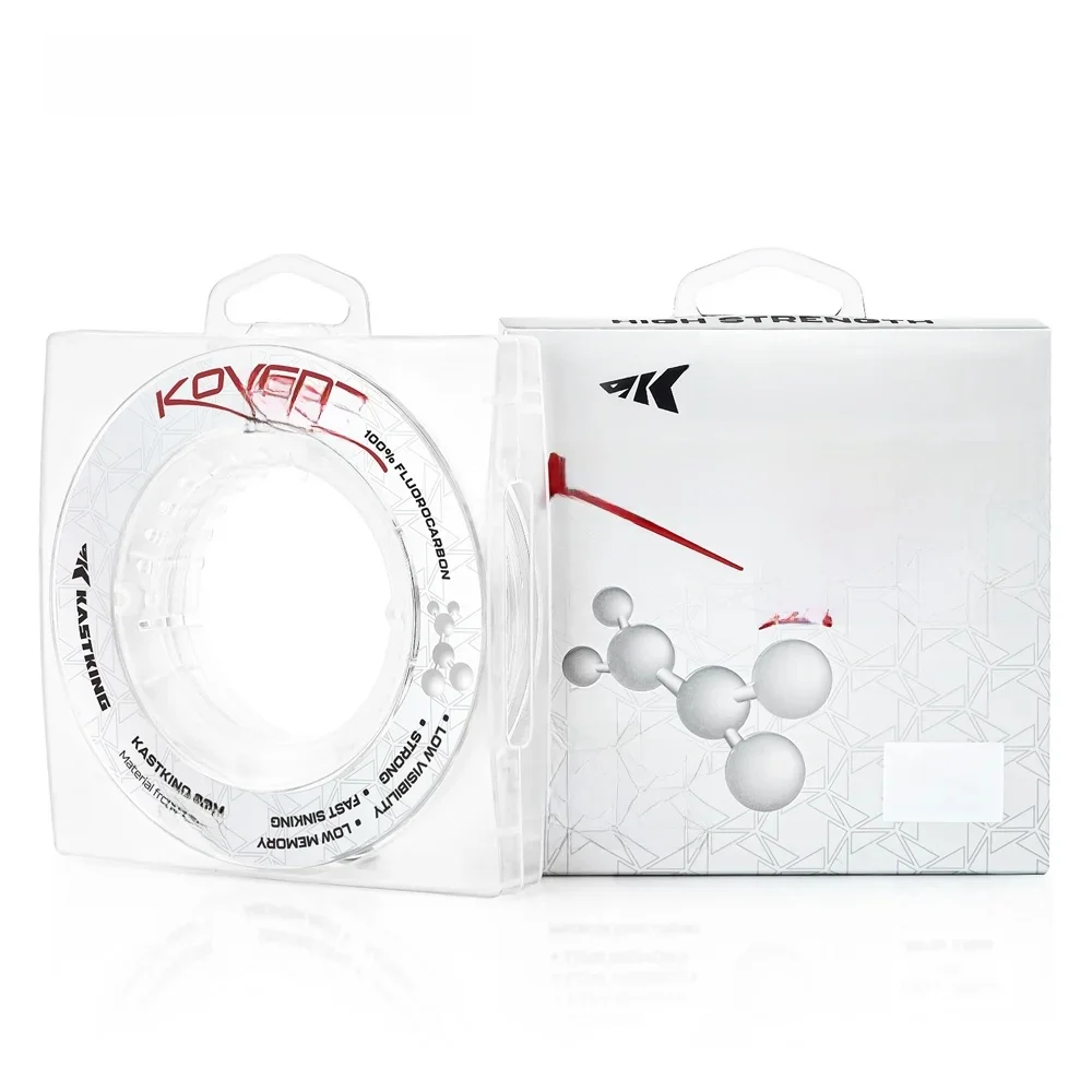 KastKing KOVERT Elite 100% ligne de pêche en fluorocarbone résistant aux chocs haute clarté basse visibilité très résistant à l'abrasion