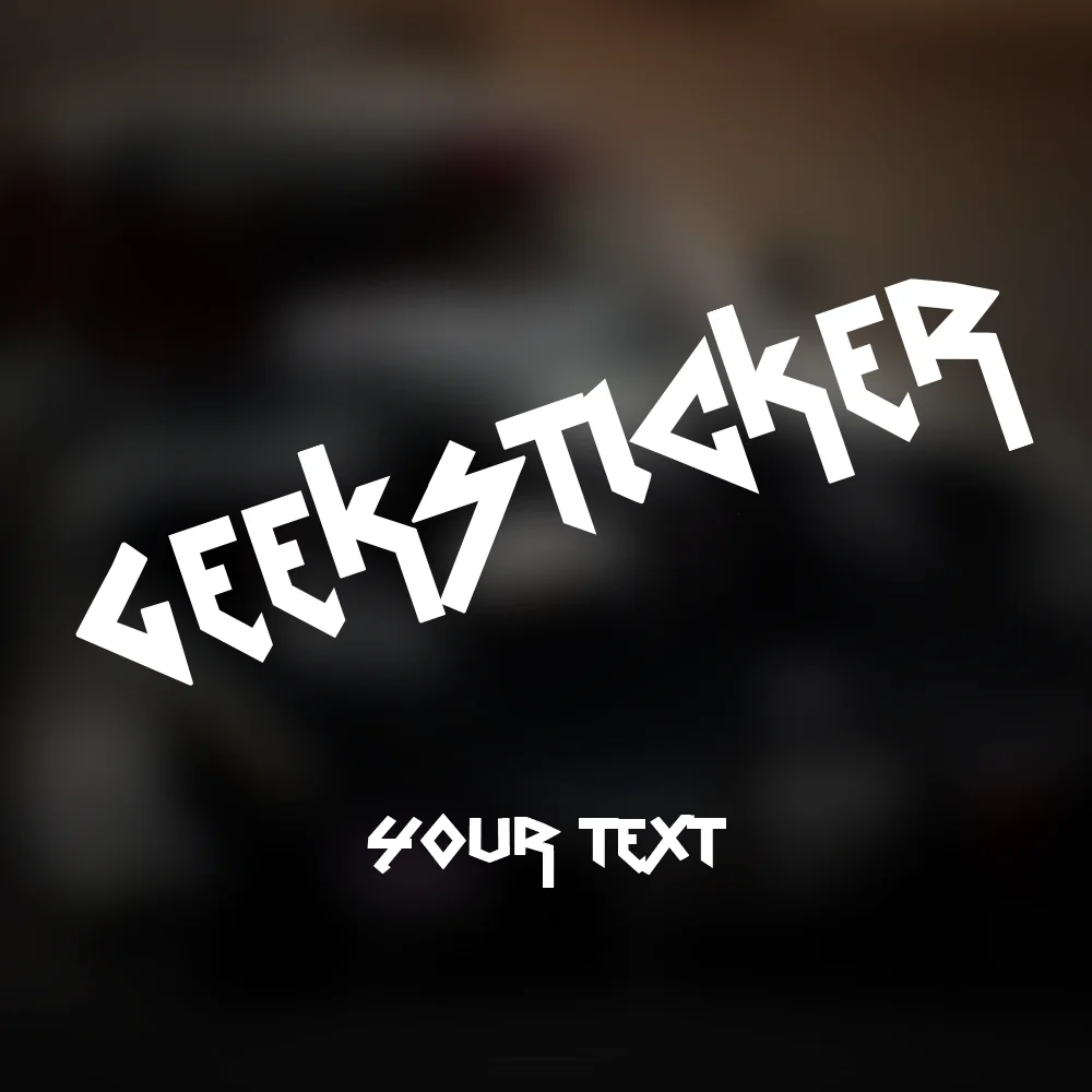 

Geeksticker Custom Metal Style Decal Scary Lettering Windshield Banner Death Metal Car Accessory - Custom Text Car Truck Tuning