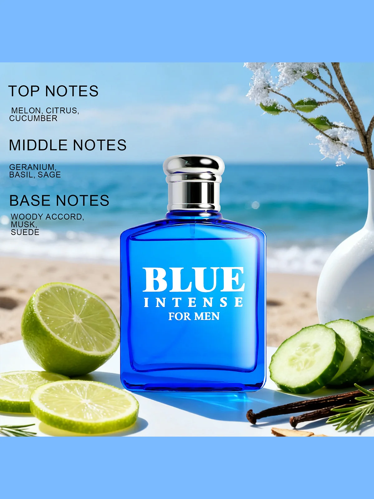  2 عبوة/100 مل مجموعة كولونيا للرجال | الروائح العطرية والمحيطية المائية | قاعدة كهرمان المسك | عطر يومي طازج للرجال #5