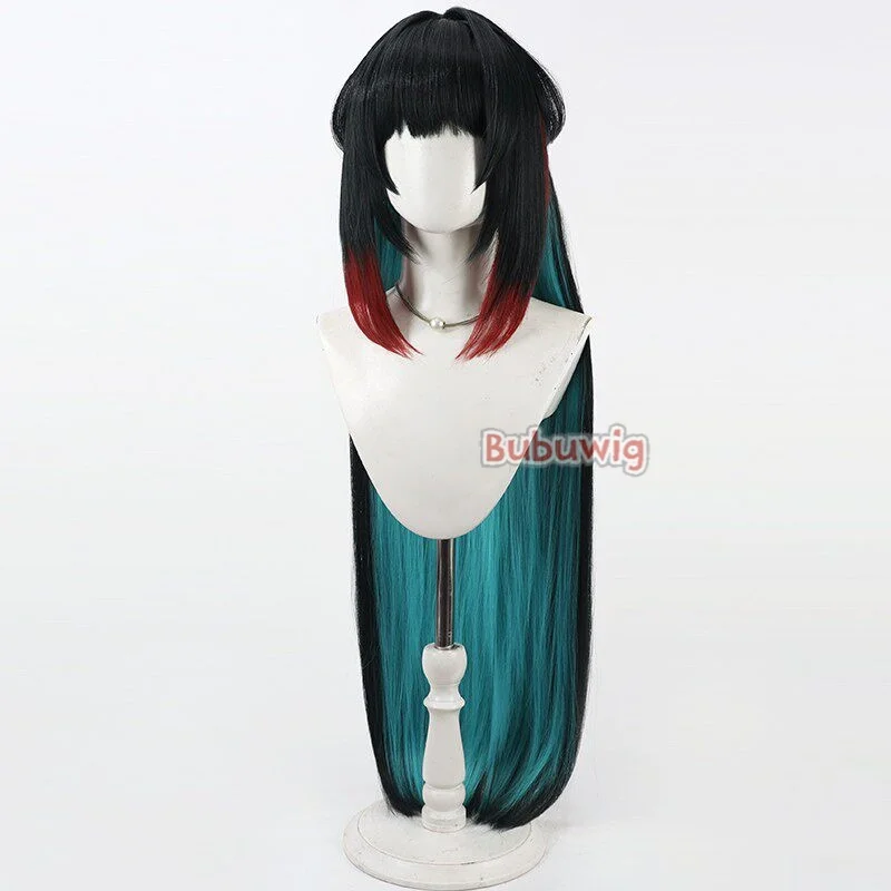 Bubuwig Synthetic Hair Zhuang Fangyi Cosplay Wigs Game Arknights: Endfield Zhuang Fangyi 100cm Mixed Color Wig Heat Resistant 3