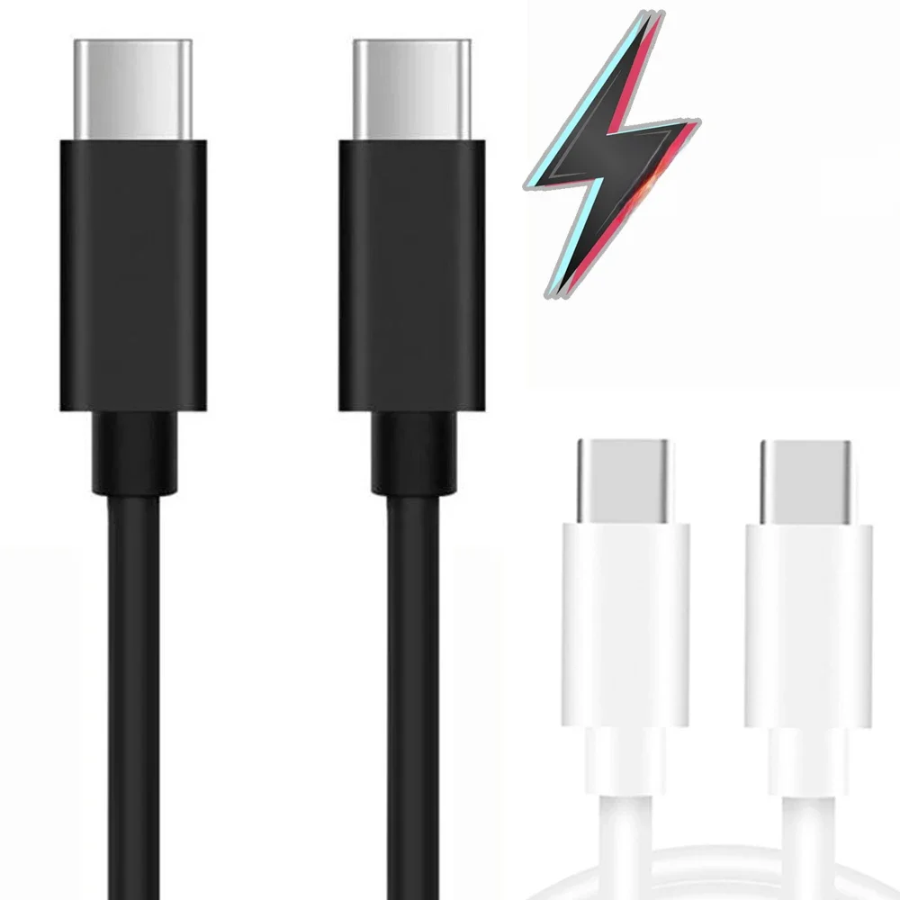 Cabo usb tipo c para tipo c, carregamento rápido para telefone celular compatível com smartphone