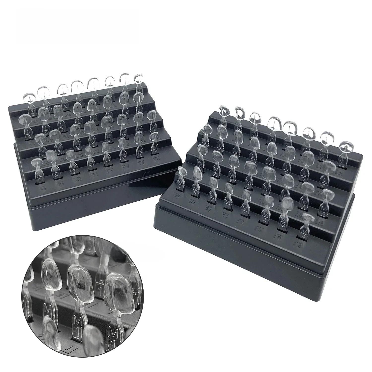 Kit de moules pour placage dentaire, résine Composite, traitement léger, Autoclave, antérieur, avant, outils de blanchiment des dents, 32 pièces/ensemble