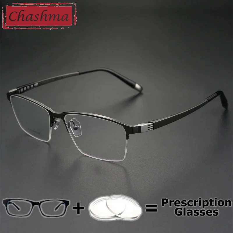 

Chashma Prescription Glasses Men Top Quality Eyeglasses Frames Pure Titanium Optical Myopia Lenses Multifocal Recipe Spectacles