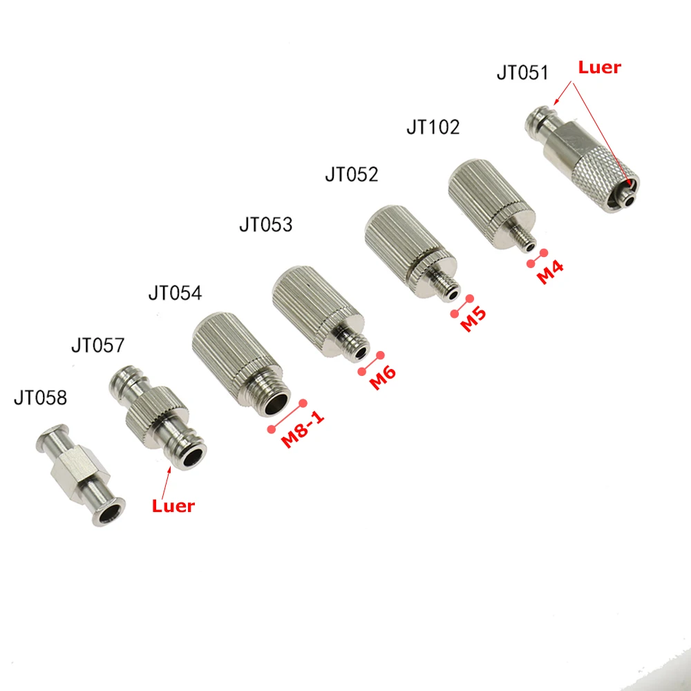1 Chiếc Hộp Đựng Kim Loại Adapter Mạ Niken Đồng Keo Subpackaging Nòng Luer Khóa Khí Quản Lắp Cổng Kết Nối