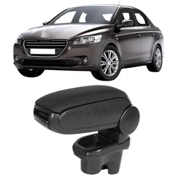 Armrest Arm Rest Centre Console Box Black Leather For Peugeot 301 - Citroen C-Elysse 2012-2017 Original Fit Car Interior