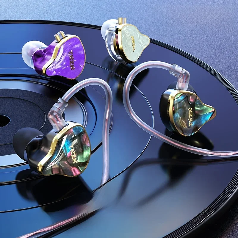 TKZK TK02 Écouteurs intra-auriculaires HiFi - Câble OFC de haute pureté Prise 3,5 mm à 2 broches Tenue confortable pour une large compatibilité Modèle amélioré