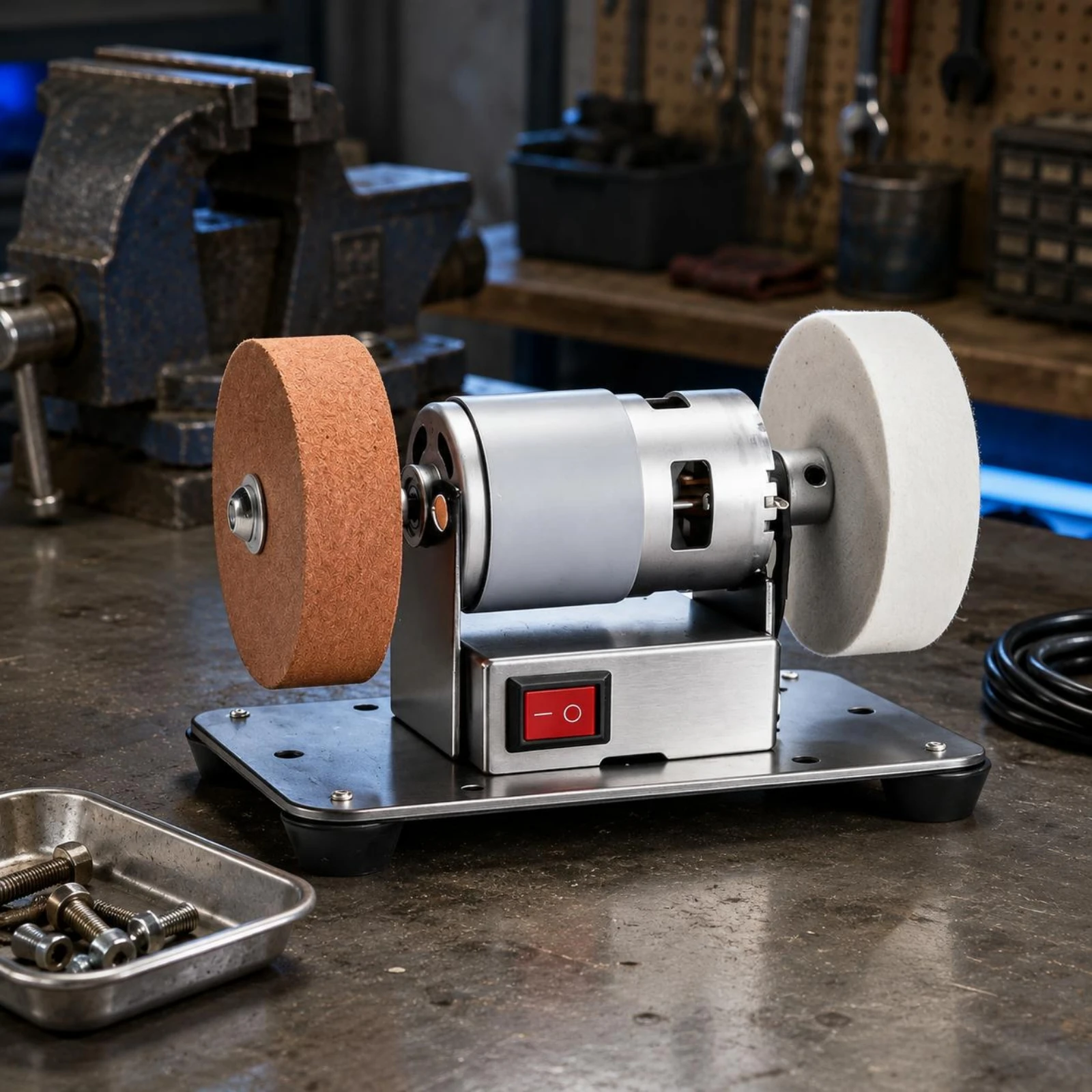 Household Multi-Functional Electric Knife Sharpener Small Grinding Wheel Machine Rust Removal Polishing Grinding Wheel Machine