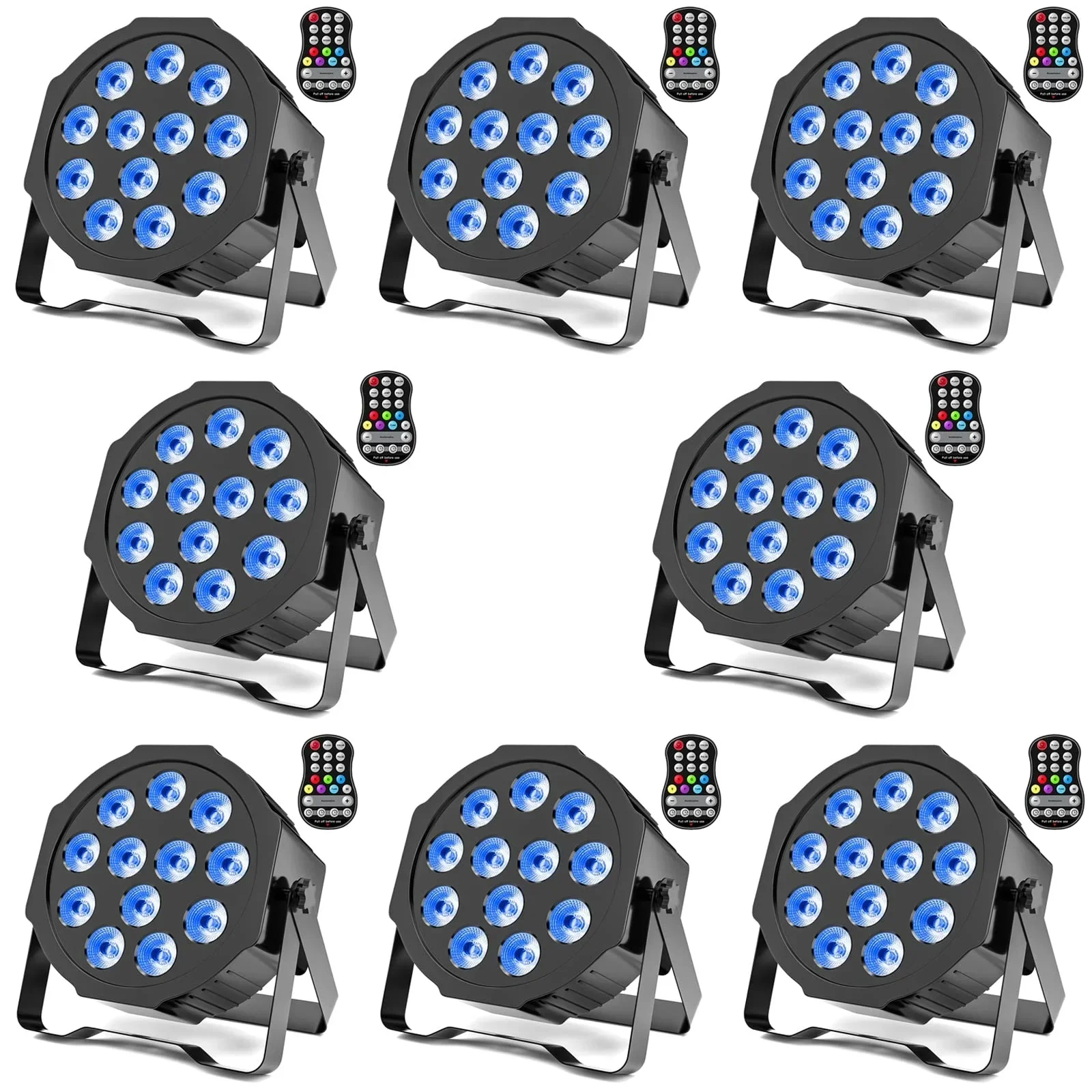 U'King 8PCS Batterie LED Par Licht RGBW Bühne Flache Strobe Licht Par Licht Wirkung DJ Disco Party Urlaub bar Hochzeit Geburtstag