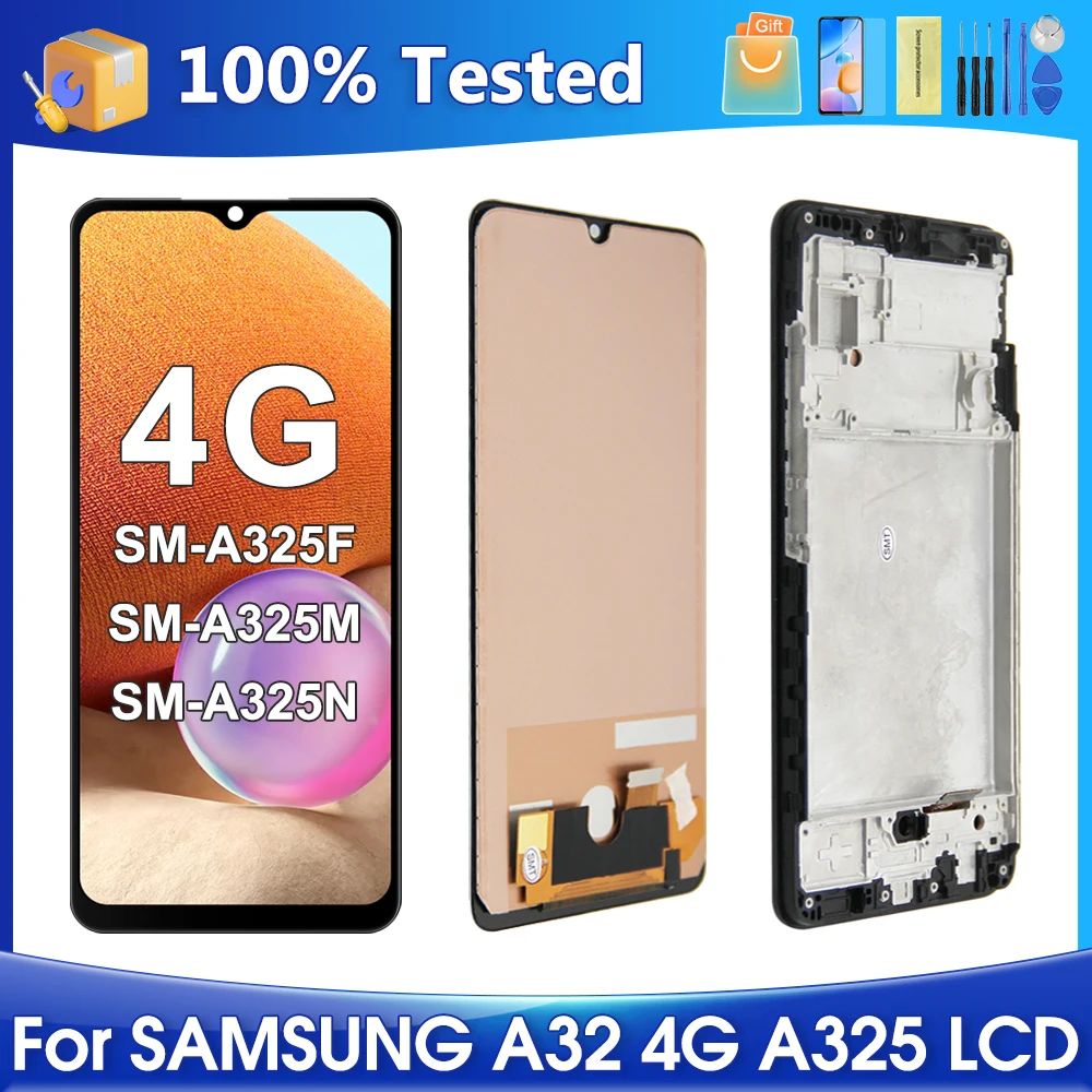 6.4''A32 4G For Samsung For A325 A325F A325F/DS A325M A325N LCD Display Touch Screen Digitizer Assembly Replacement