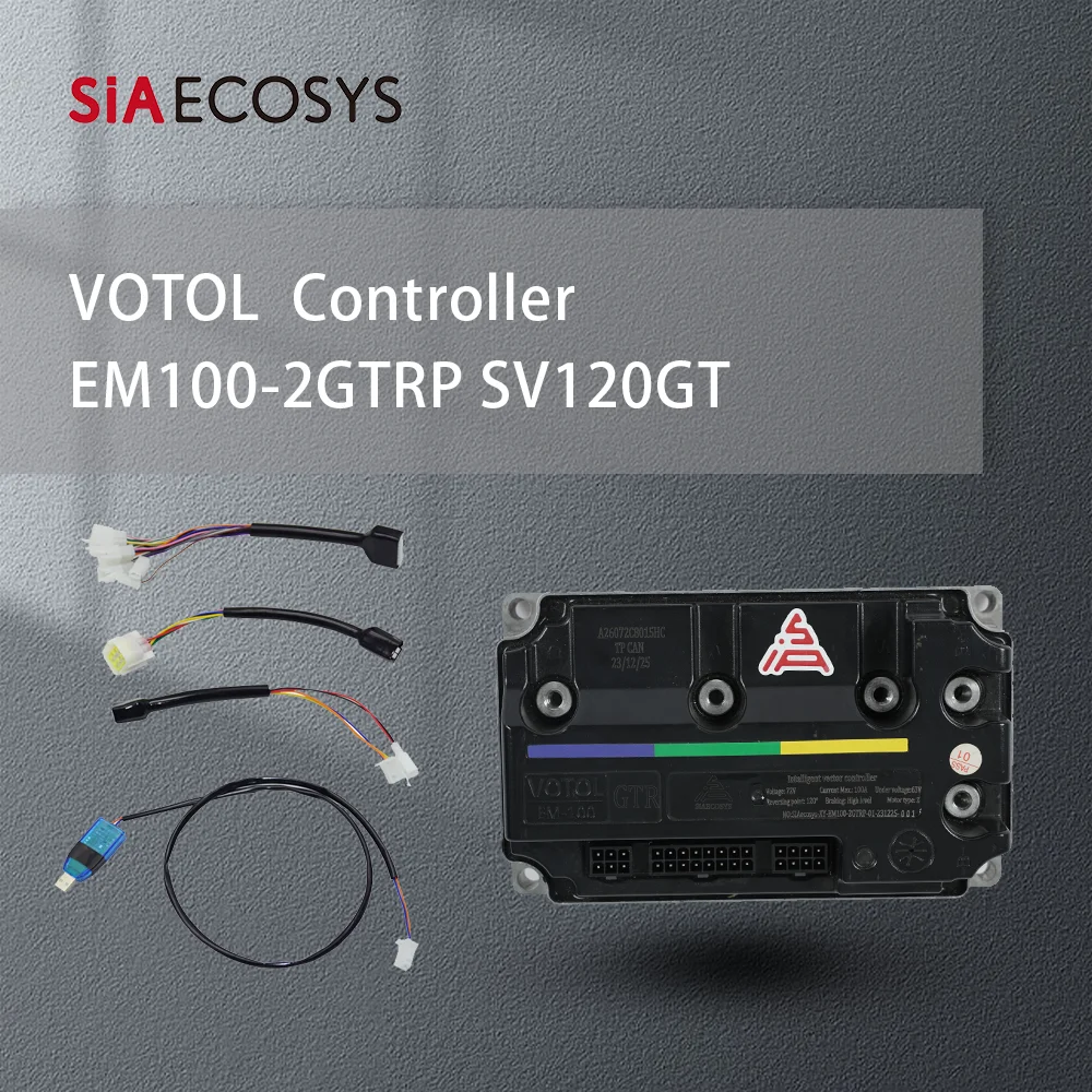 EM100-2GTRP SV120GT VOTOL Electric Motorcycle Controller 72V Peak 350A With CAN BUS Programmable Speed Sine Wave IP67 Waterproof