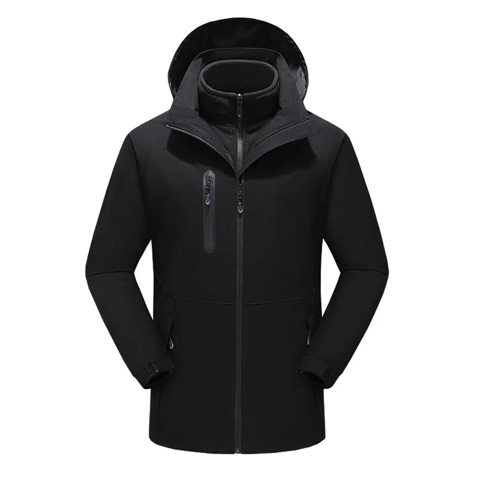 Heated Jacket with Battery, 15 Areas, USB Electric Heating, 3-Level Temperature, Thermal Jacket for Skiing, Camping, Winter