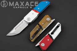 Maxace New Capsule II G10 handle 10CR15COMOV Blade Outdoor folding knife Tool Picnic Fruit Knife