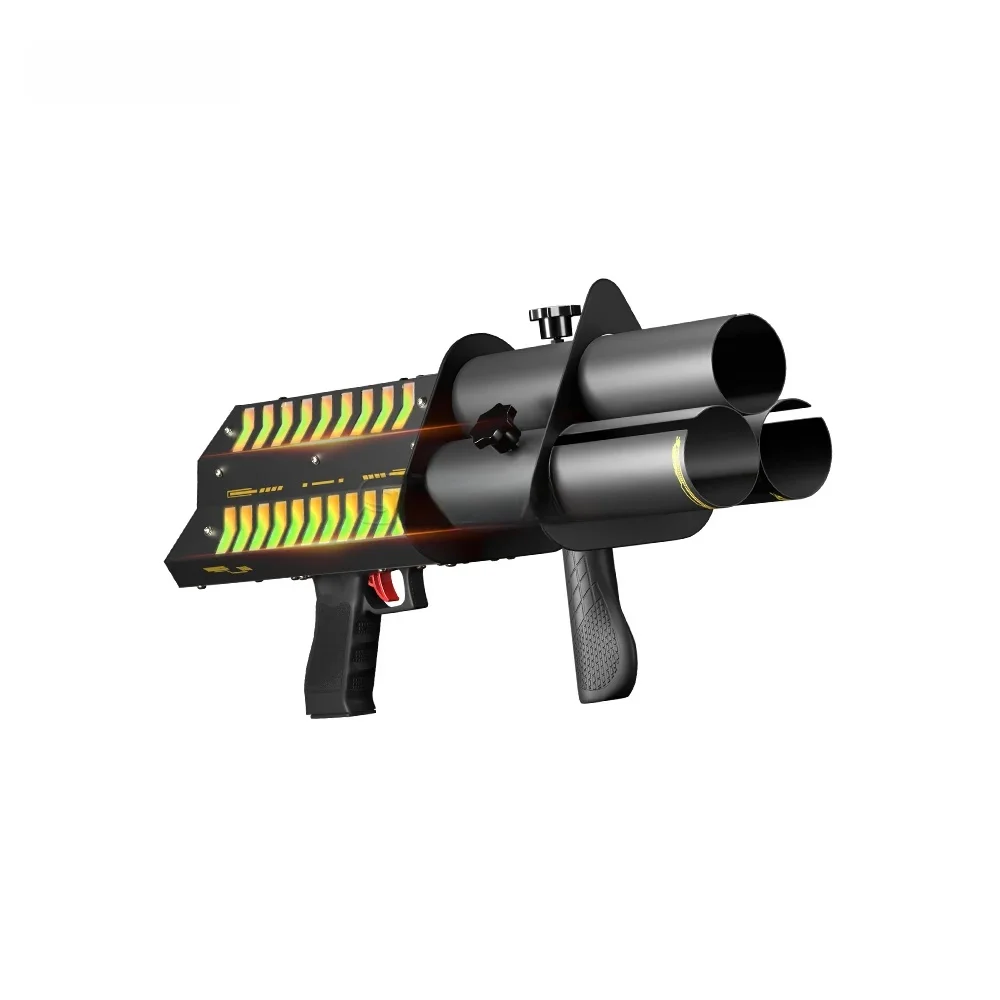 SHEHDS Single Hole/Triple-Loader Salute Gun Batterij Elektrische Confetti RGB Oplaadbare Milieu DJ Disco Bruiloft Podium - afbeelding 2