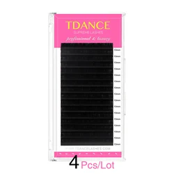 TDANCE 4 Case/Lot Eyelashes Extension Supplies False Professional Mink Eyelashes Extensions Russian Volume Lashes