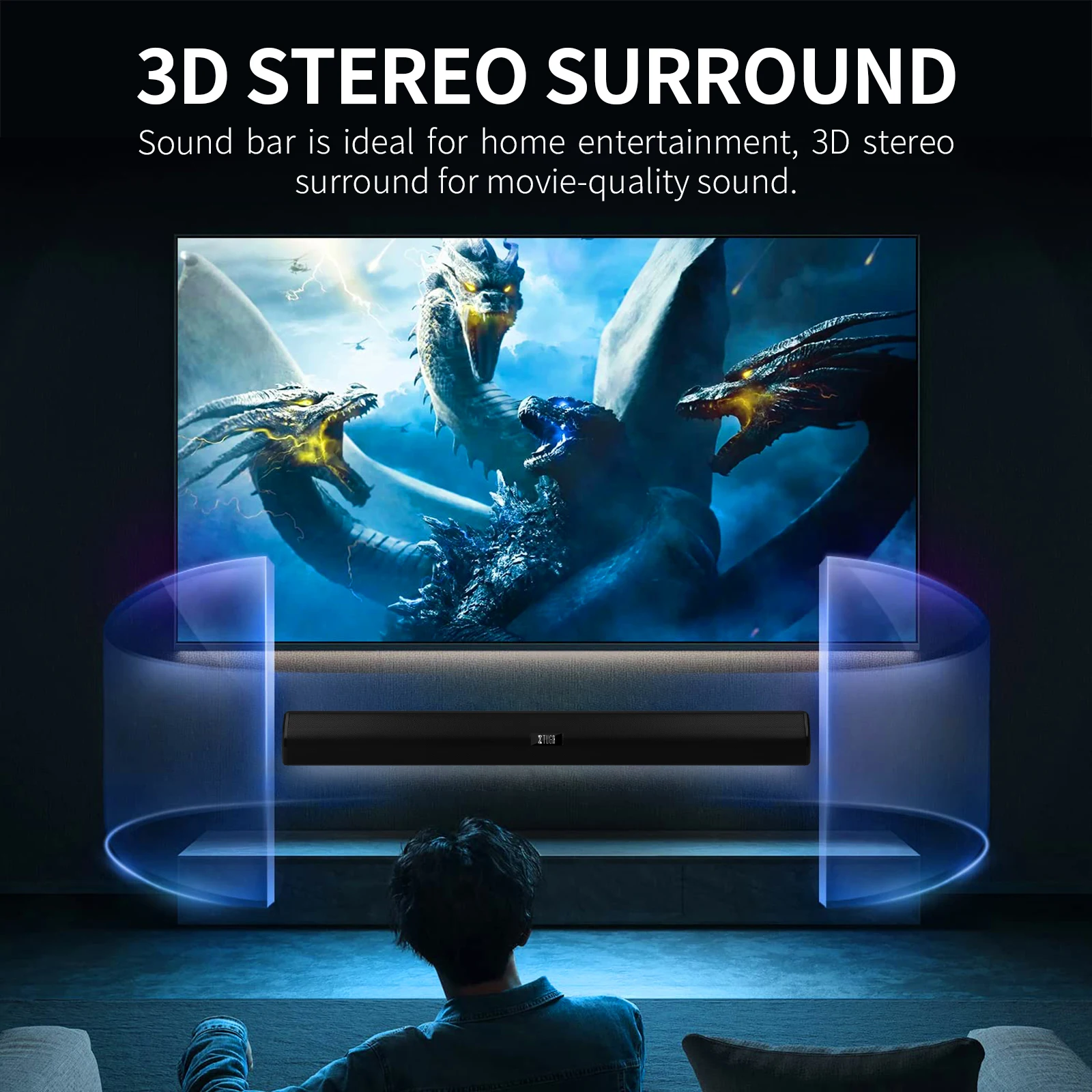 3D Computer Wired Loudspeaker Bluetooth Bar Stereo Sound Subwoofer Surround Soundbar Speaker For Macbook Laptop Notebook PC game