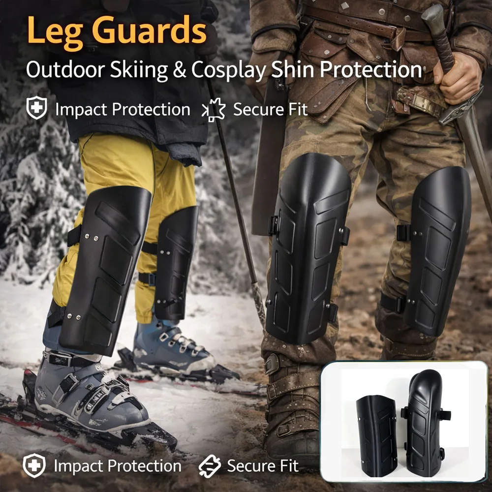 

Ski Racing Shin Guards Impact Protection with Ergonomic Fit Adjust Straps Scooter Front Protective Guard Accessories(Front)