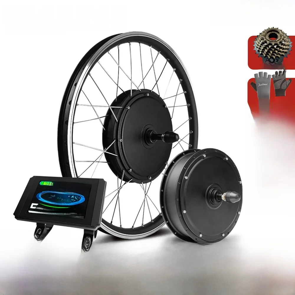 AliExpress LITTLE TT Ebike Conversion Kit 72V 3000W Brushless Gearless Rear Rotate Hub Motor Wheel 20/26/27.5/29inch For Electric Bike Conversion Kit