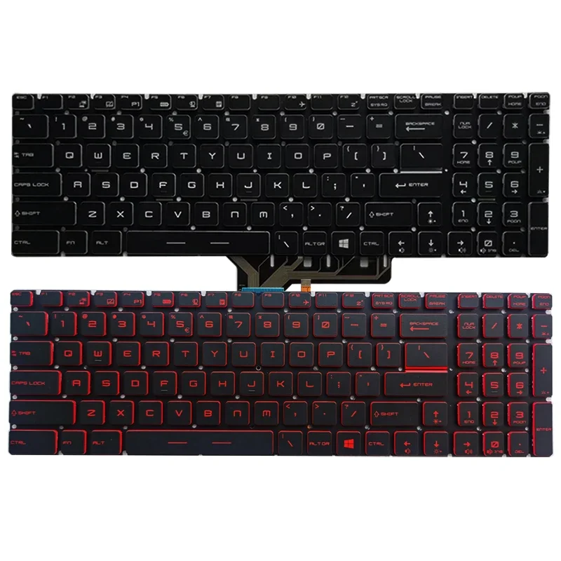 Nowa podświetlana klawiatura US do MSI GT62 GT72 GE62 GE72 GS60 GS70 GL62 GL72 GP62 GP72 CX62 GS63VR GS73VR GT72VR GT83VR GE62V English — zdjęcie 2