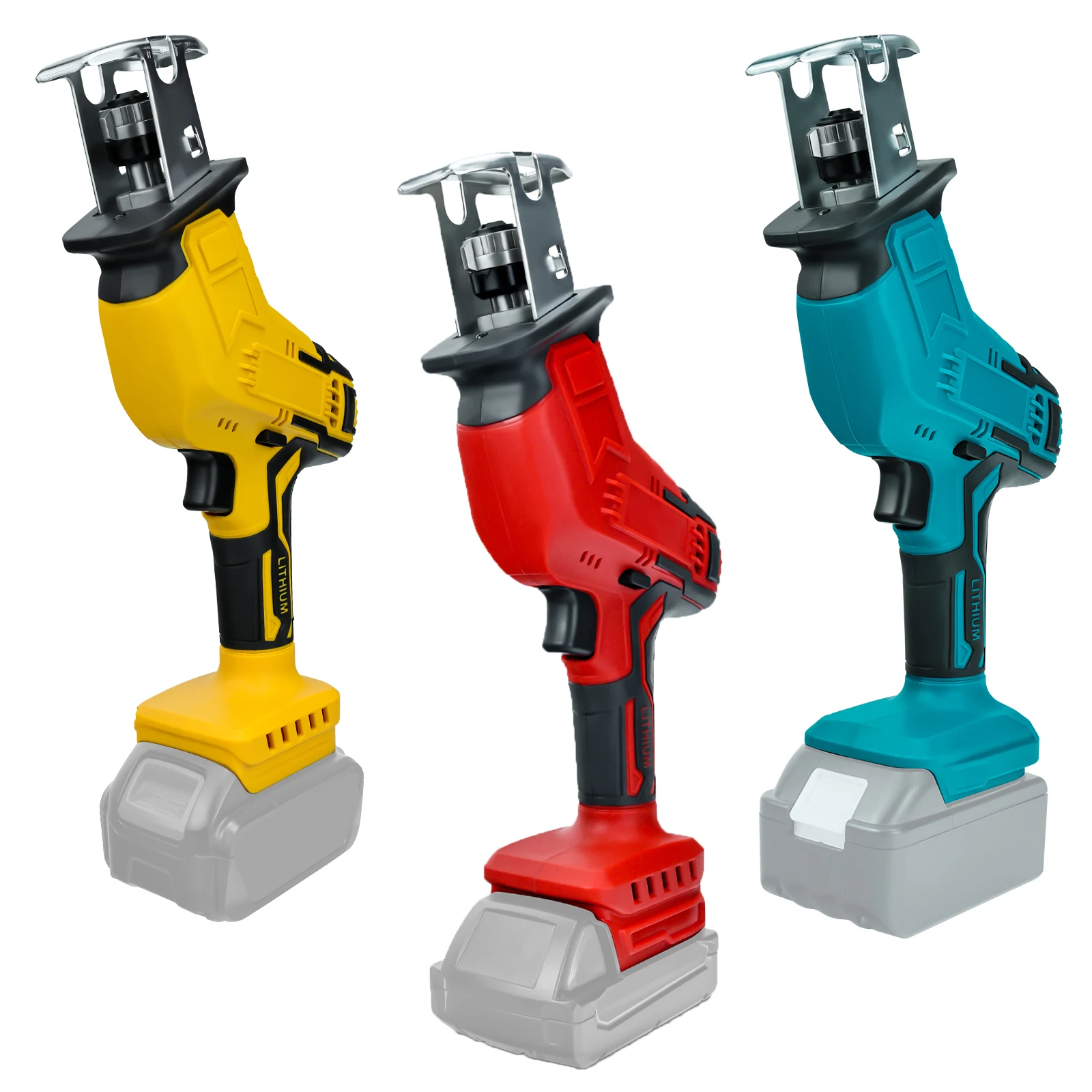 Cordless Reciprocating Saw 0-3000 SPM Variable Speed Wood/Metal/PVC Cutting for Dewalt/Milwaukee/Makita 18V Battery (No Battery)
