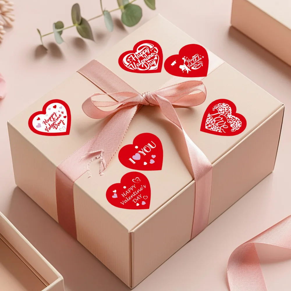 1000 Uds. Pegatinas autoadhesivas de feliz Día de San Valentín diseños ricos 1 pulgada para sobres DIY cajas de sellado tarjetas fiesta de San Valentín