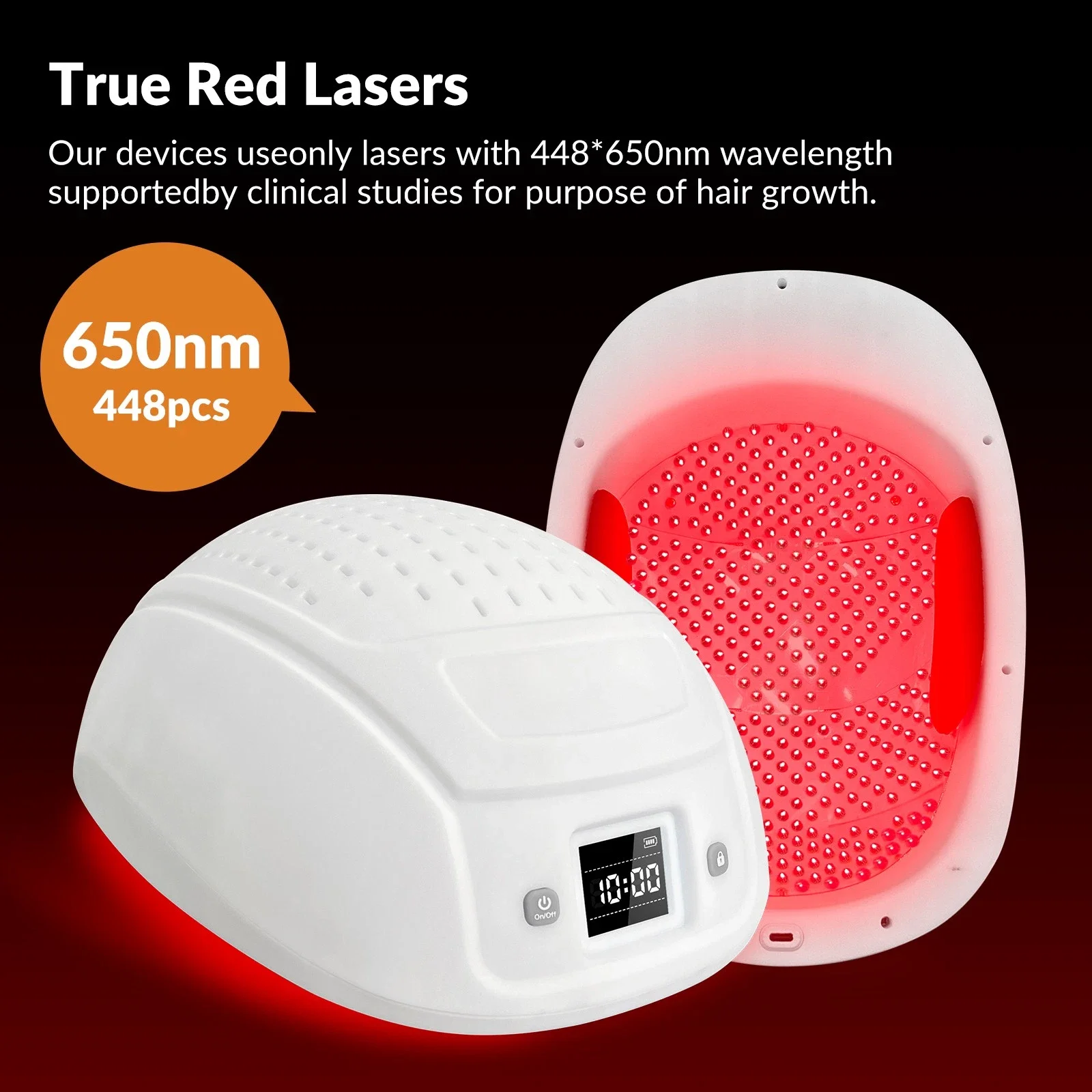 ZJZK Wireless Laser Hair Growth Helmet 650nm Red Light LLLT Therapy Cap Professional Home Use Hair Regrowth for Alopecia