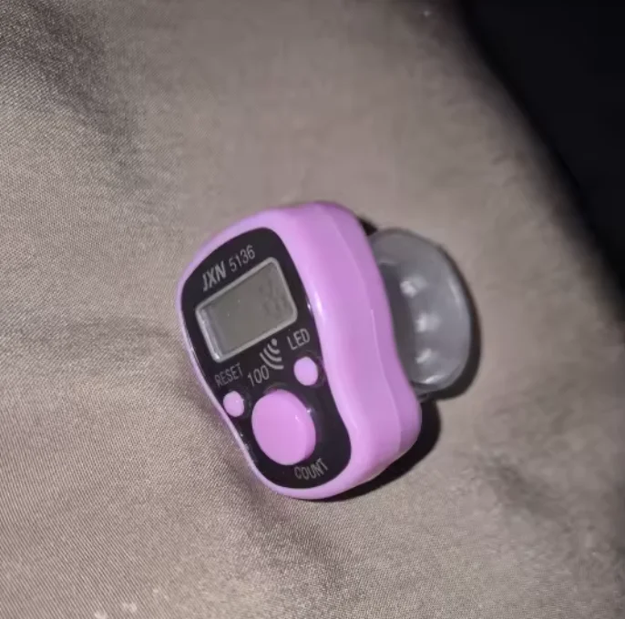 Super Black Mini Digital Tally Counter Ring Stitch Marker Row FR FR