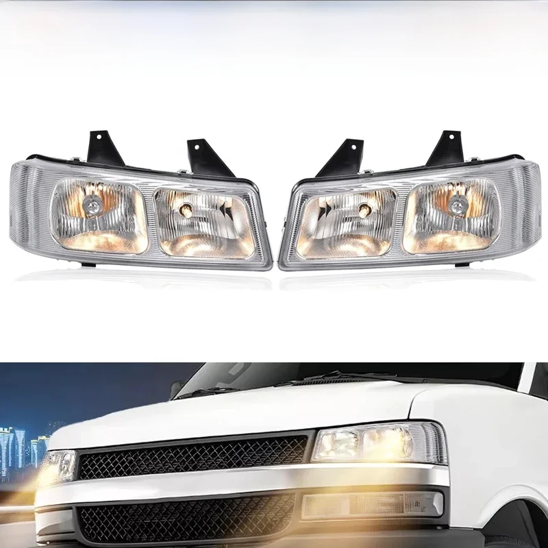 Clear Lens Koplamp Voor Chevy Express GMC Savana Van 2003-2019 Auto Halogeen Richtingaanwijzer Stop Signaal Mistlamp - afbeelding 2