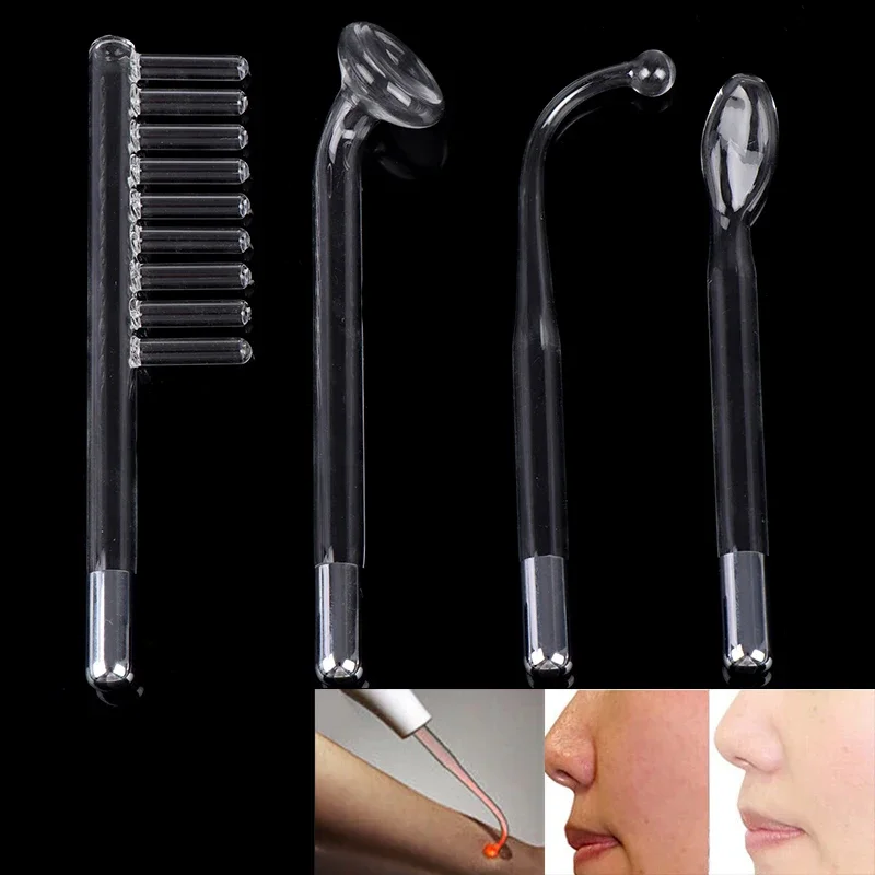 Máquina Facial De Alta Freqüência, Eletrodo Wand, Ponto De Acne Removedor De Rugas, Tubo De Vidro De