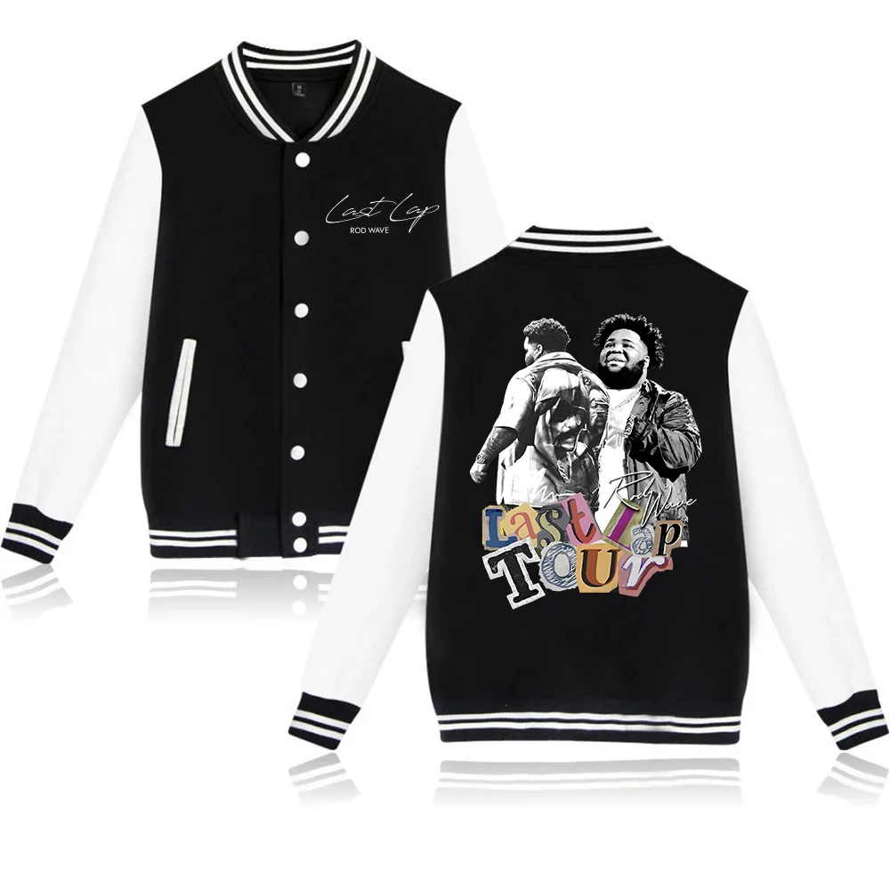 Rapper Rod Wave Last Lap Tour 2024 Baseballs Jackets Women Men Sports Baseball Jacket Hoodies