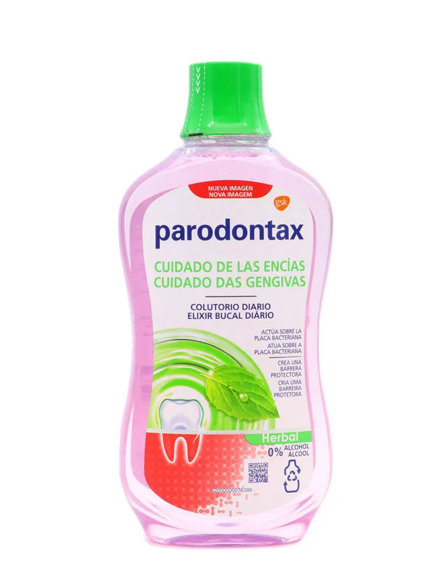 Parodontax mouthwash herbal flavor 500 ml-daily care of gums. Without alcohol.