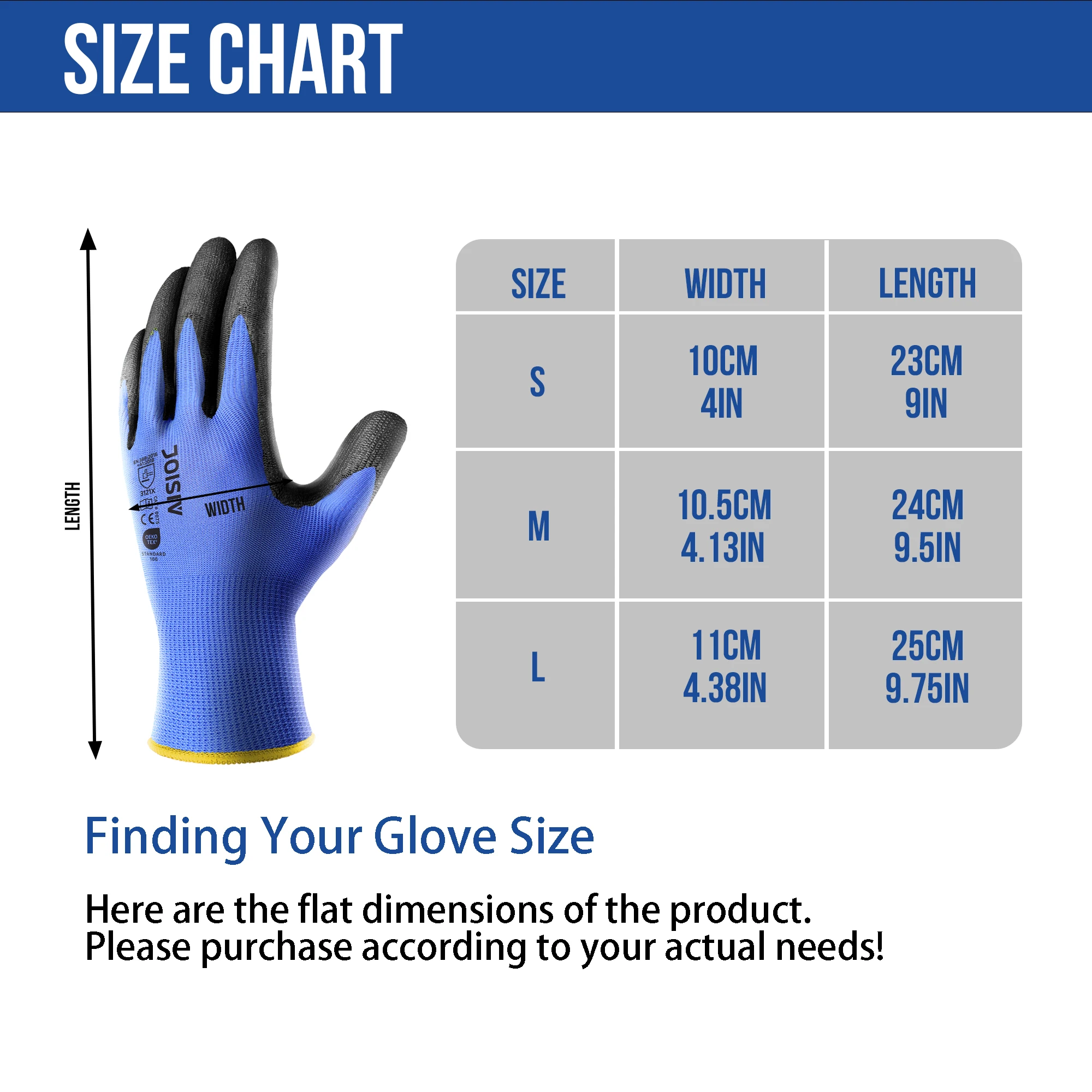 4 Pairs PU Coated Seamless Hand Gloves for Men Durable Non-slip for Construction, Warehouse & Automotive
