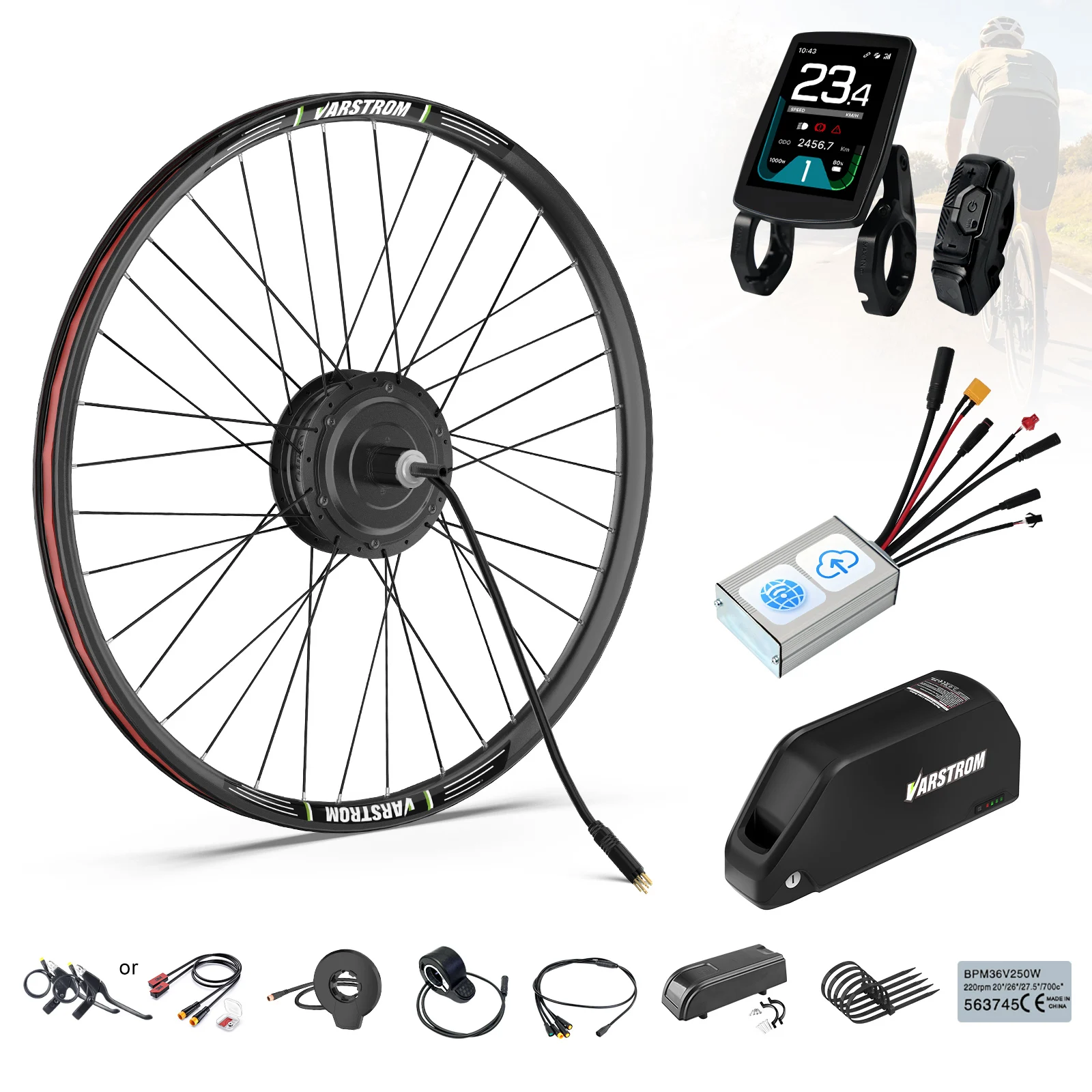 [Neuheit 2026] BAFANG 48V 500W RM G020.500.DC Hinterradnaben-Kits mit IOT-Controller Smart-System 700C / 29 Zoll Radgröße Hinterrad-E-Bike-Umrüstsätze mit optionalem Akku