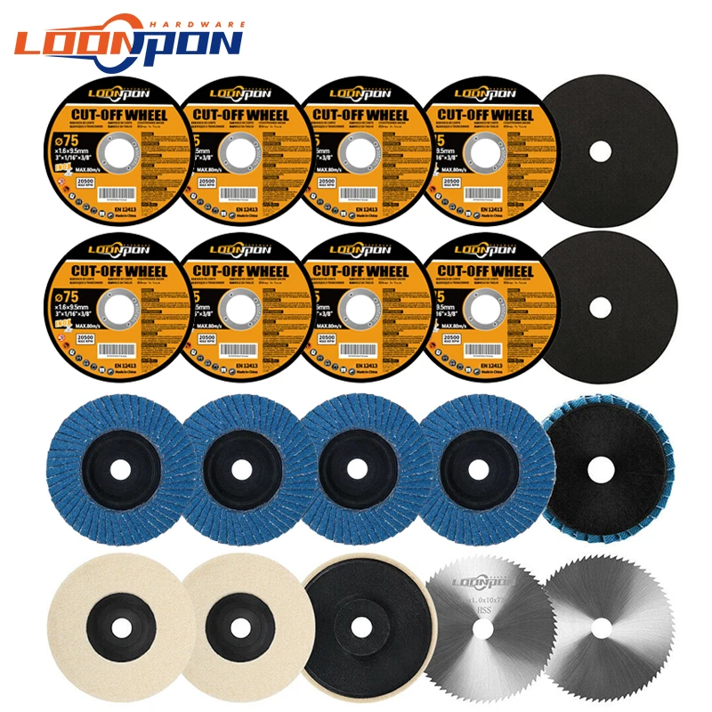 Imagem -03 - Rebolo Disco de Corte Metal Folha Polimento Roda Feltro lã Polimento Polidores Almofada para 12v Ângulo Moedor 20pc