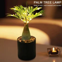 1PC Lighted Palm Tree Bonsai Decoration USB Powered Operated For Bedroom Party Wedding Christmas All Season Decoration