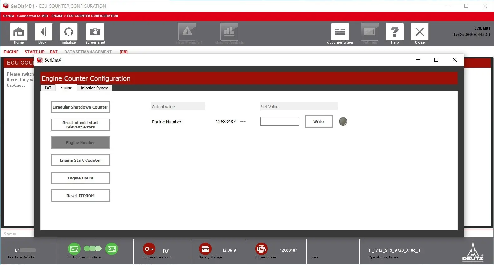 2023 Serdia2010 v14.1.9.3 (2023) Deutz SerDia 2010 Dongle 6 Level Class 4 For Deutz ECU Read Write EMR4 EMR3 EMR2 LPG MD1 EMR L1