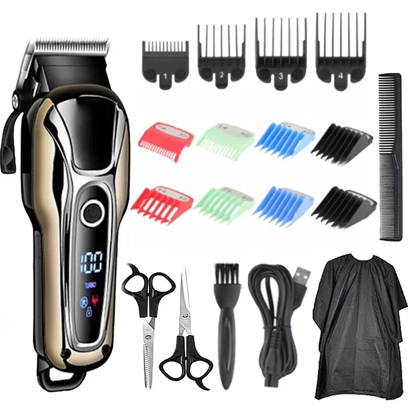 Kemei KM-1990 Tondeuse Professionele Tondeuse Heren Tondeuse Elektrische Trimmer LCD Display Tondeuse Almachtige Set - afbeelding 2