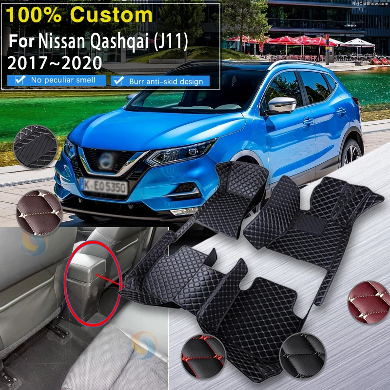 

Автомобильные коврики для Nissan Qashqai J11 2017 ~ 2020, водостойкая грязь, украшение салона автомобиля, Bodenmatten, автомобильные напольные коврики, автомобильные аксессуары