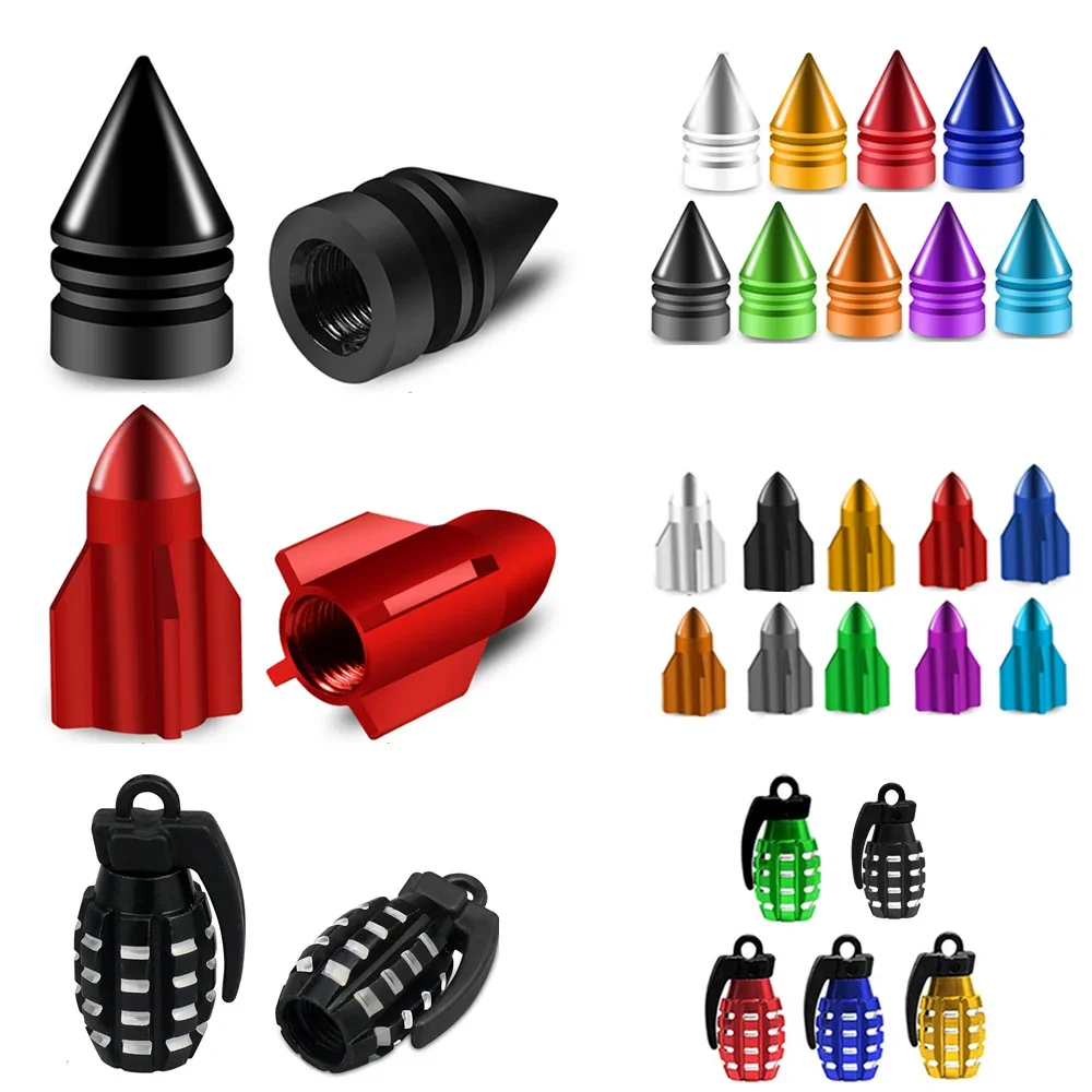 AliExpress ZZTZZ 4pcs Car Tire Valve Cap Grenade Aluminum Tyre Valve Stem Cover Air Dust Cap Tire Valve Truck Bike Wheel Rim Valve Stem Cap