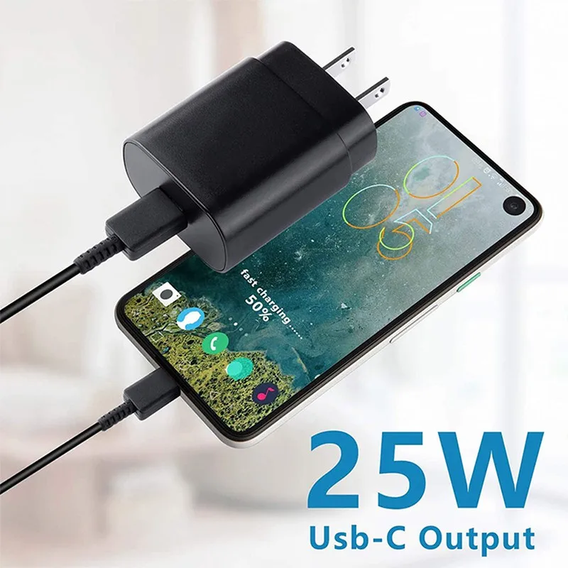 PD 25W USB C Charger Quick Charge 3.0 Super Fast Charging With Type C Cable For Samsung Galaxy S23 S22 S21Ultra Note 20