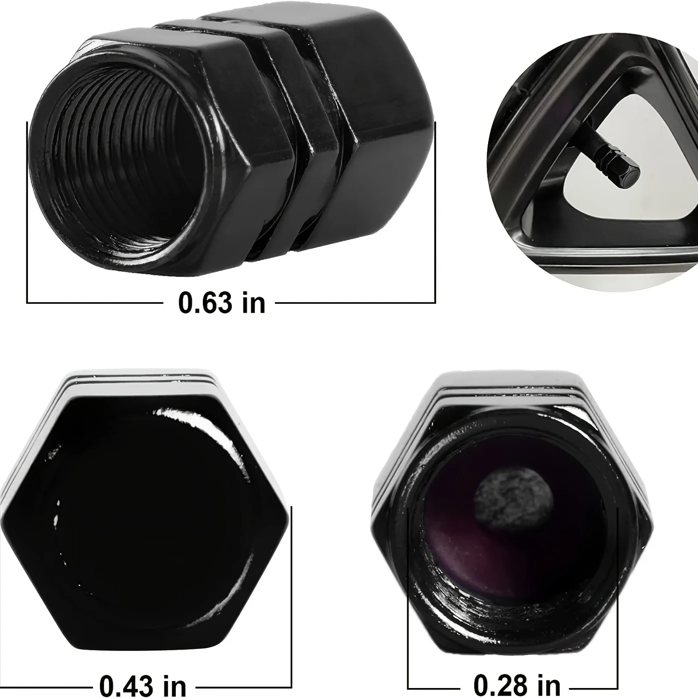 12pcs Universal Car Tire Valve Stem Caps Air Caps Cover for Cars SUVs Bikes Trucks Motorcycles - Easy to Install Tire Cap Set image 3