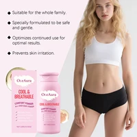 Poudre de talc rafraîchissante pour le corps 100g, grande capacité, poudre rafraîchissante non collante, absorption rapide, soulagement de la transpiration et de l'inconfort, poudre corporelle pour le soin de la peau de toute la famille. 6