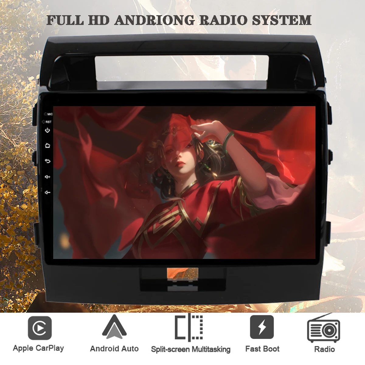 8G RAM 8Core 10'' IPS Car Video DVD Cassette For Toyota Land Cruiser 200 LC200 2008 - 2015 GPS Navi Monitor Multimedia Head Unit